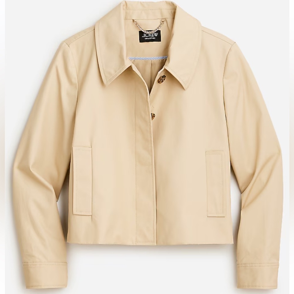 JCREW Collection cropped lady trench coat